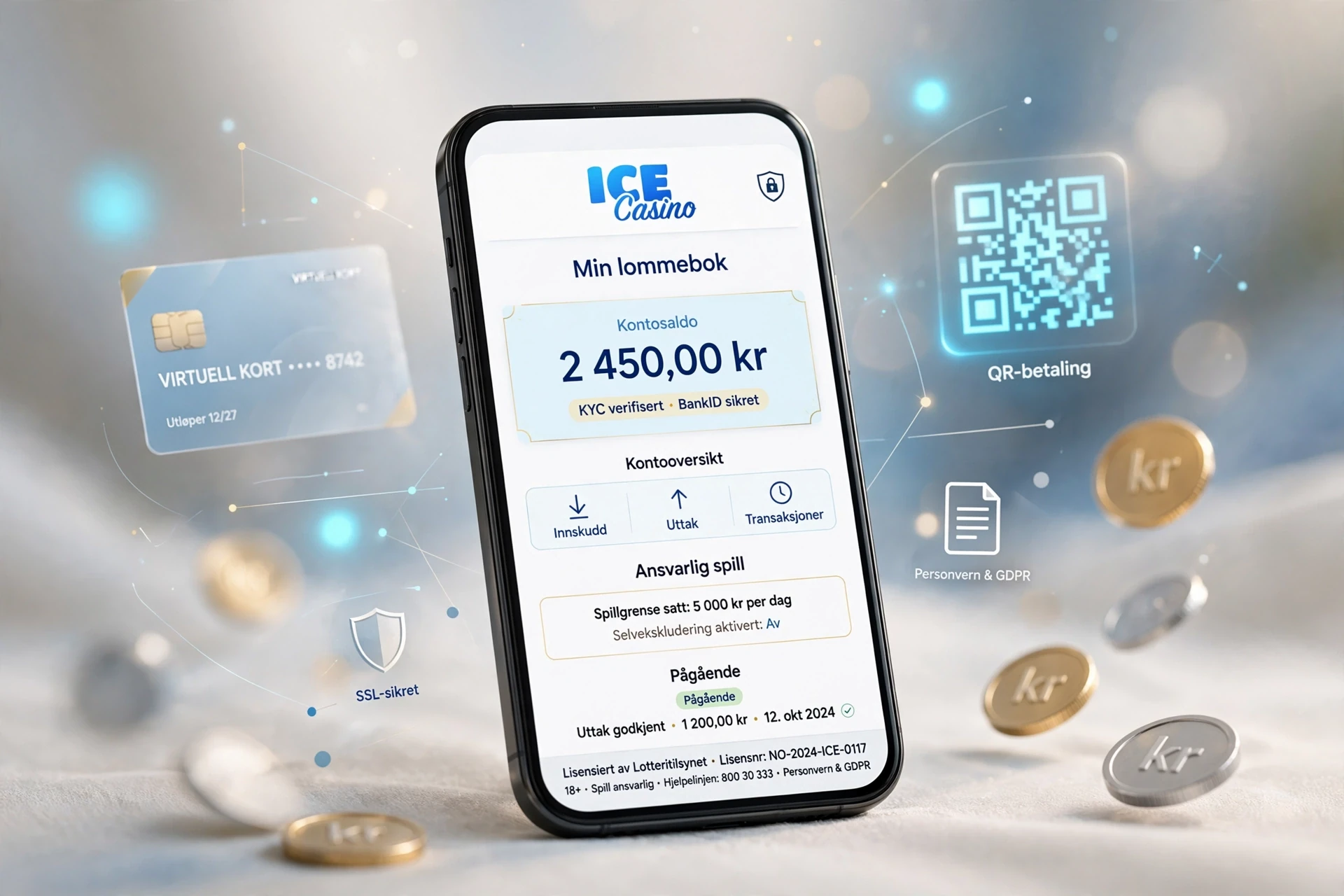 elektronisk lommebok ICE CASINO