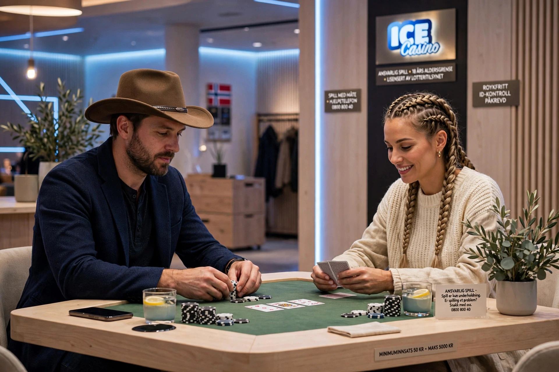 foto av to pokerspillere ICE CASINO